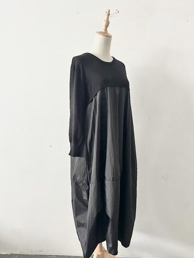 【美品】Mao made 異素材切替ワンピース　フリーサイズ 画像3