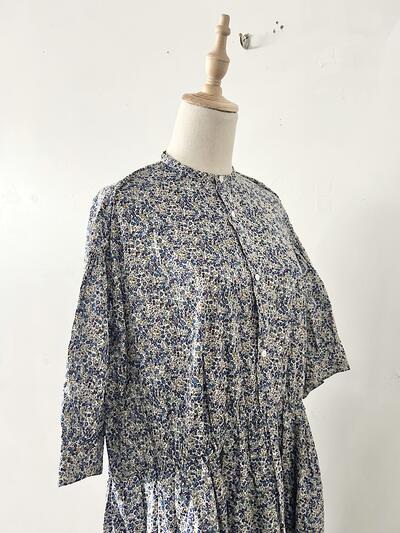【美品】TOUJOURS 花柄ワンピース ブルー サイズ２ 画像5