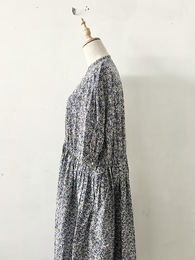 【美品】TOUJOURS 花柄ワンピース ブルー サイズ２ 画像7