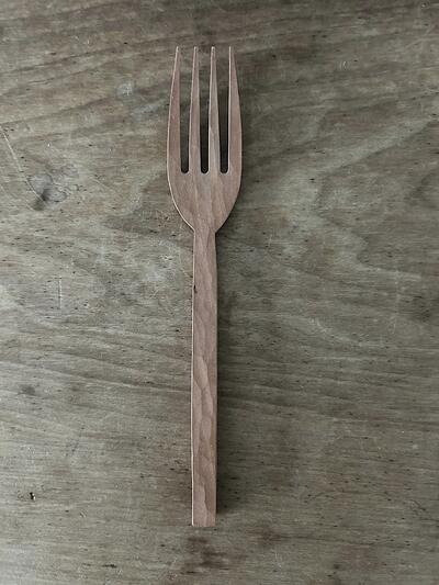 【未使用】木工作家　渡邊浩幸　パスタフォーク　① 画像3