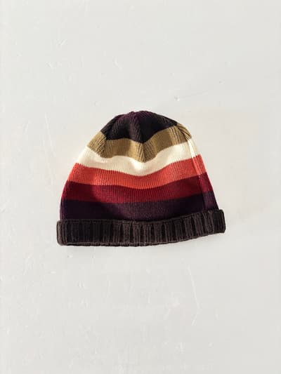 FALKE　ボーダー　ニット帽　ウール　アクリル　 画像1