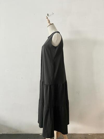 【美品】A DAY IN THE LIFE ティアード ワンピース ダークグレー 画像6