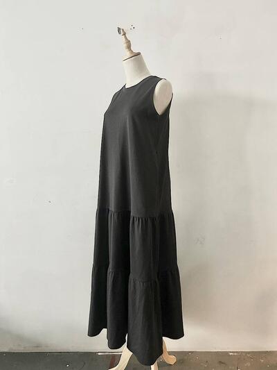 【美品】A DAY IN THE LIFE ティアード ワンピース ダークグレー 画像8