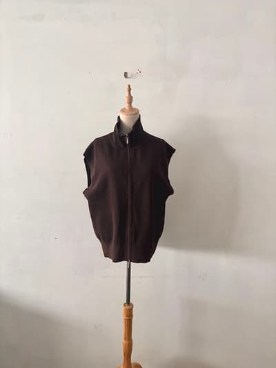 【美品】グリーンレーベルリラクシング ドライバーズニットベスト ブラウン 画像1