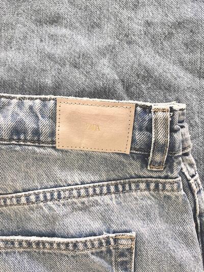 ZARA ザラ ワイドデニムパンツ ライトブルー EUR 40 USA 8 コットン100% 画像6