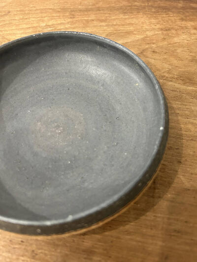 【美品】藤居奈菜江　練り込み 5寸鉢　黒　14.5cm　① 画像4