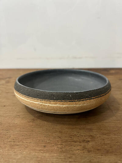 【美品】藤居奈菜江　練り込み 5寸鉢　黒　14.5cm　① 画像6