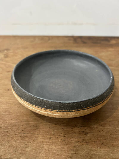 【美品】藤居奈菜江　練り込み 5寸鉢　黒　14.5cm　① 画像9