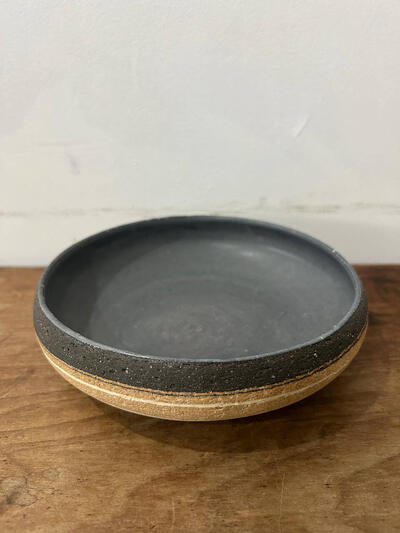 【美品】藤居奈菜江　練り込み 5寸鉢　黒　14.5cm　② 画像2