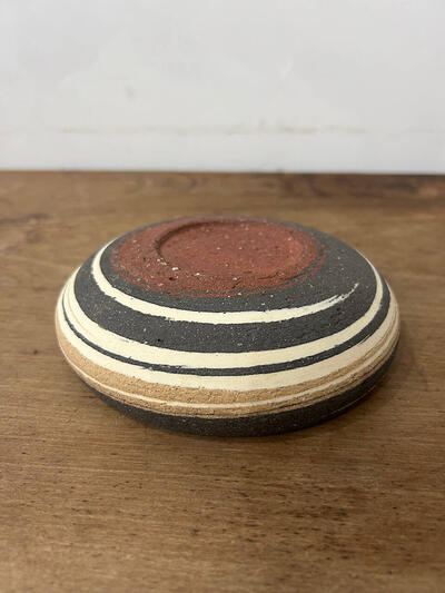 【美品】藤居奈菜江　練り込み 5寸鉢　黒　14.5cm　② 画像8
