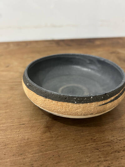 【美品】藤居奈菜江　練り込み 　鉢　黒　11cm　① 画像5