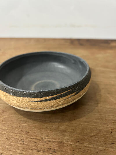 【美品】藤居奈菜江　練り込み 　鉢　黒　11cm　② 画像4