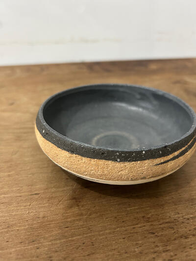 【美品】藤居奈菜江　練り込み 　鉢　黒　11cm　② 画像5