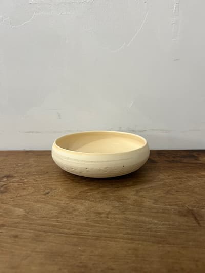 【美品】藤居奈菜江　練り込み 5寸鉢　アイボリー　14.5cm　② 画像1