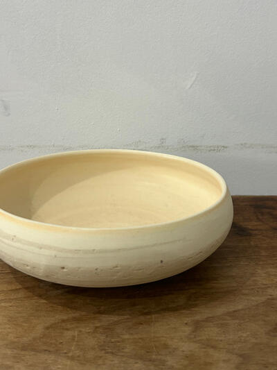 【美品】藤居奈菜江　練り込み 5寸鉢　アイボリー　14.5cm　① 画像3