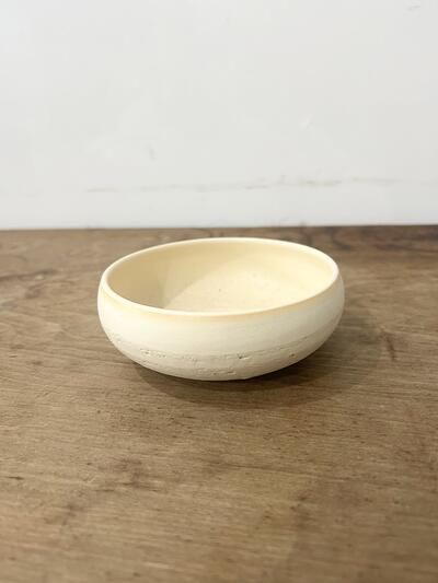 【美品】藤居奈菜江　練り込み 鉢　アイボリー　11cm　② 画像4