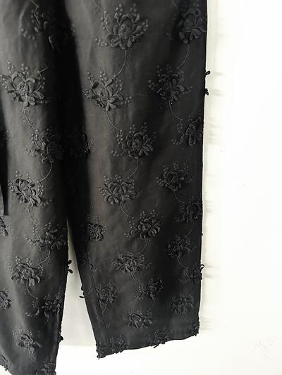 【美品】Crinkle コットンイージー刺繍パンツ 画像6