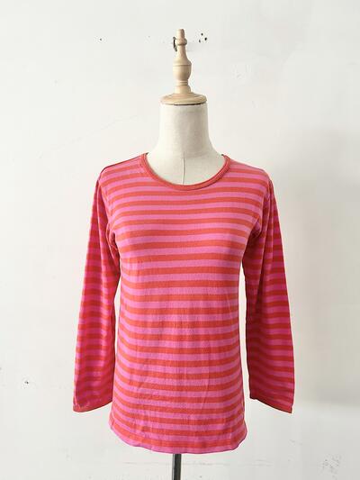【kids】marimekko ボーダーカットソー  赤ピンク  画像2