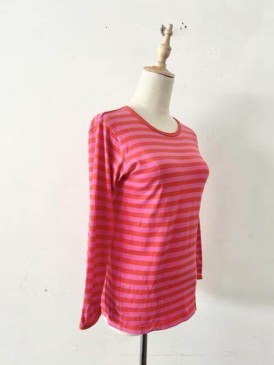【kids】marimekko ボーダーカットソー  赤ピンク  画像4