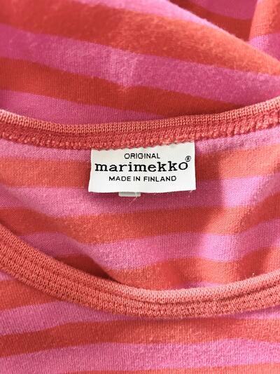 【kids】marimekko ボーダーカットソー  赤ピンク  画像7
