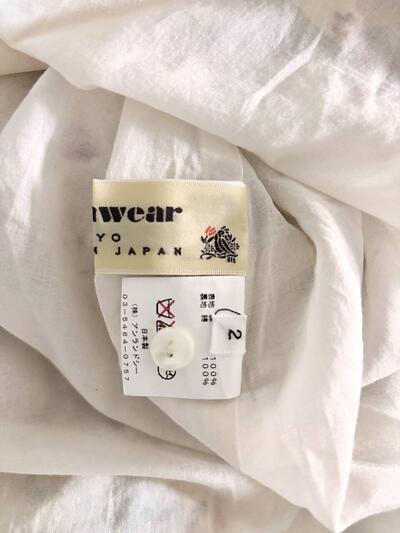 サラウェア Sarah wear リネン 花柄 総柄 ワンピース 2 クリーム 画像10