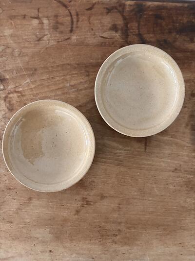  【美品】田谷直子 はちみつ小皿 2枚セット 14cm 豆皿  画像2
