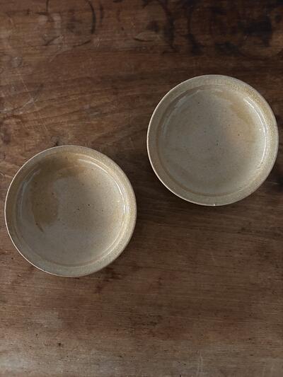  【美品】田谷直子 はちみつ小皿 2枚セット 14cm 豆皿  画像7