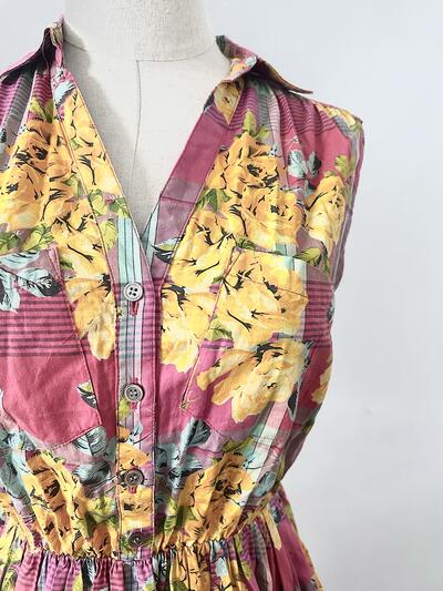 【美品】J.Sloane ノースリーブ 花柄 ワンピース 画像3