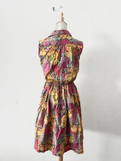 【美品】J.Sloane ノースリーブ 花柄 ワンピース 画像7