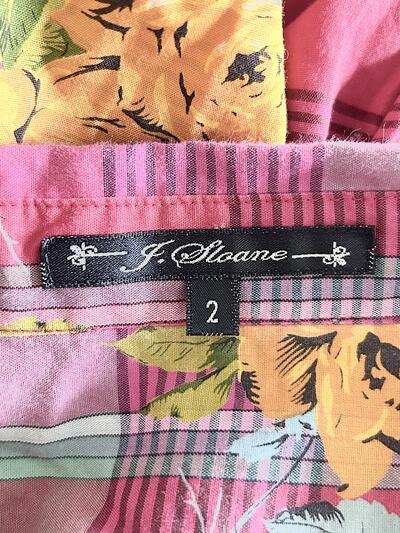 【美品】J.Sloane ノースリーブ 花柄 ワンピース 画像8