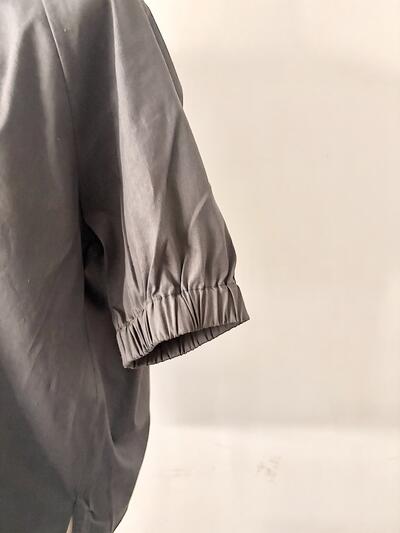 【未使用タグ付】 theory luxe  CRISP LINEN 半袖プルオーバー 38　グレー　 画像4