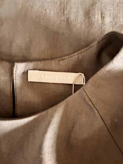 【未使用タグ付】 theory luxe  CRISP LINEN 半袖プルオーバー 38　グレー　 画像8