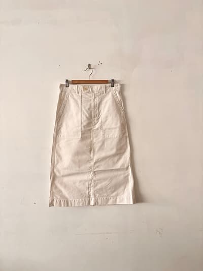 【未使用】45R コットン ロングスカート 白 ホワイト サイズ3 画像1