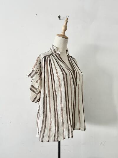 【未使用】VANESSA BRUNO Cory Striped Blouse 画像4