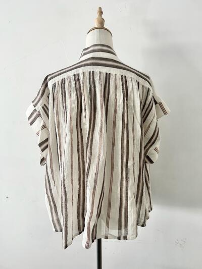 【未使用】VANESSA BRUNO Cory Striped Blouse 画像6