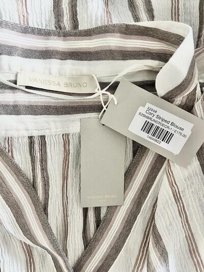【未使用】VANESSA BRUNO Cory Striped Blouse 画像7