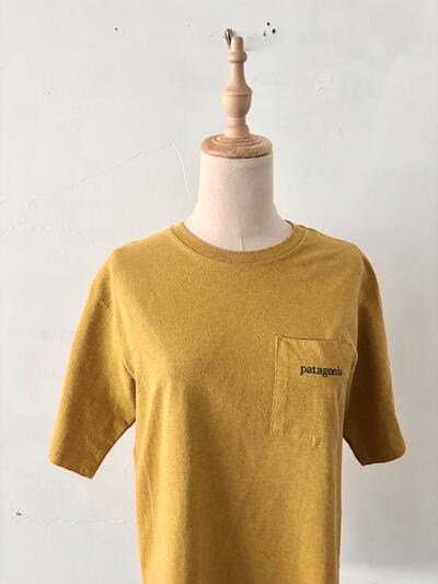 PATAGONIA  リスポンシビリティ Tシャツ マスタードイエロー Sサイズ ポケット付 画像2
