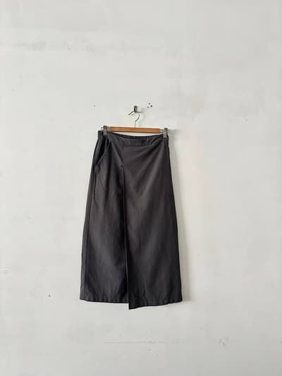 【美品】2025SS　evameva　cotton wrap skirt　サイズM　グレー