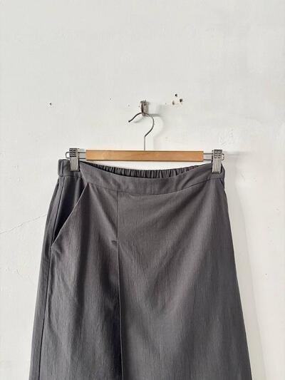 【美品】2025SS　evameva　cotton wrap skirt　サイズM　グレー 画像2