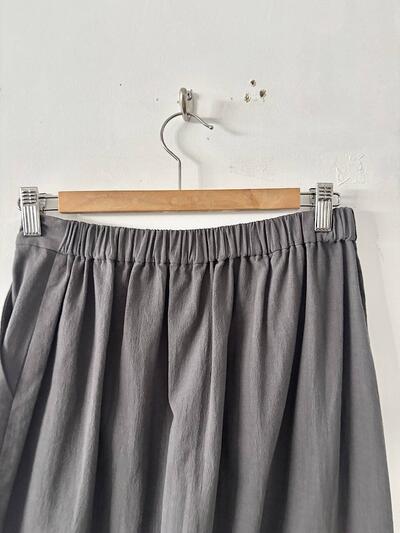 【美品】2025SS　evameva　cotton wrap skirt　サイズM　グレー 画像4