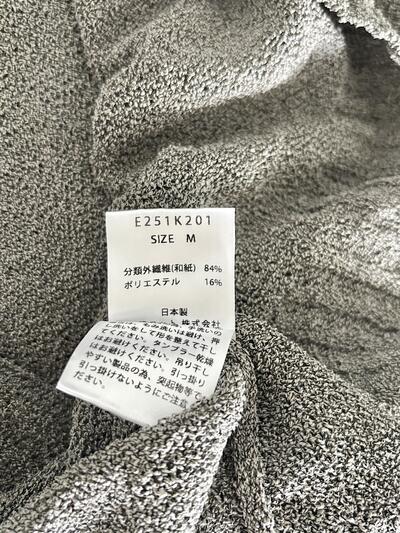 【美品】2025SS　evameva　Vネック 半袖ニット  プルオーバー　和紙 画像9