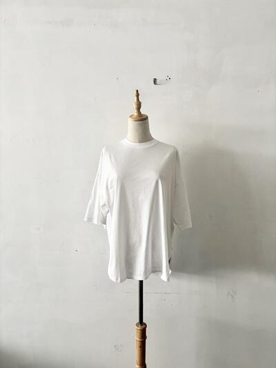 【未使用】SACRA サクラ コットン Tシャツ ホワイト 38 定価14300円 画像2
