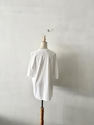【未使用】SACRA サクラ コットン Tシャツ ホワイト 38 定価14300円 画像6