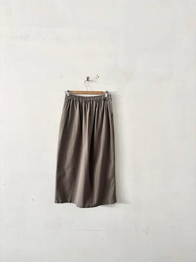 【美品】evam eva コットンラップスカート グレー M 定価2.4万 画像3