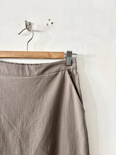 【美品】evam eva コットンラップスカート グレー M 定価2.4万 画像4