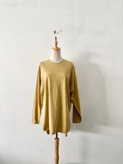 R JUBILEE オーガニックコットン ロングスリーブTシャツ / イエロー 画像1