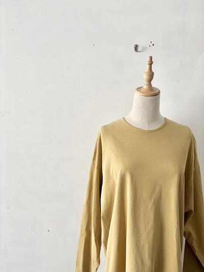 R JUBILEE オーガニックコットン ロングスリーブTシャツ / イエロー 画像2