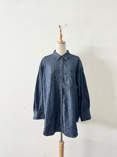 【美品】JOURNAL STANDARD デニム ワーク ロング シャツ