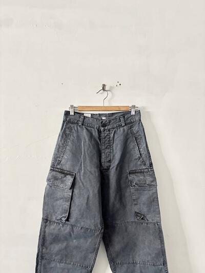 【美品】OUTIL ウティ ヘンプ混 カーゴパンツ チャコールグレー 00 画像2