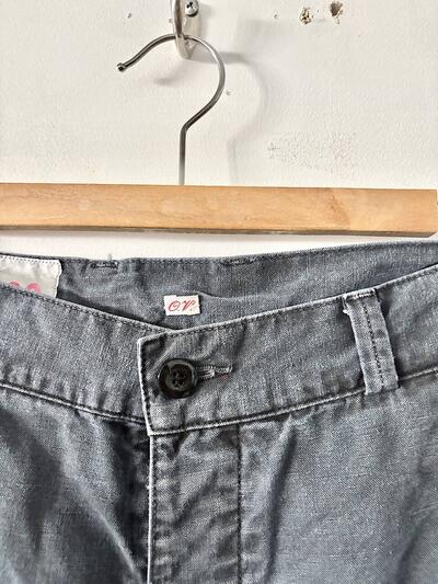 【美品】OUTIL ウティ ヘンプ混 カーゴパンツ チャコールグレー 00 画像3